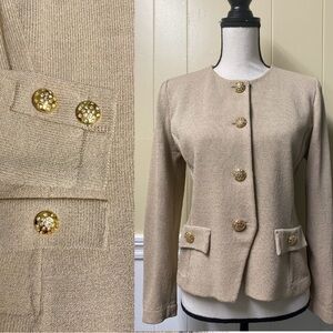 Jacob Wool Blazer with Gold Buttons